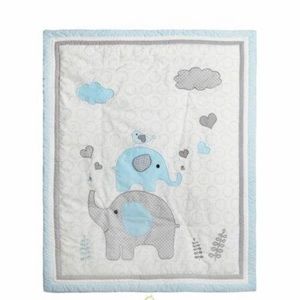 OptimaBaby blue and grey elephant 4-piece